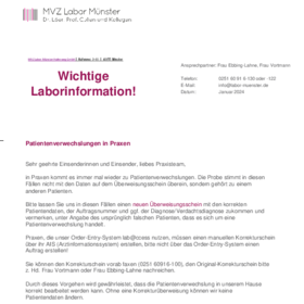 09.01.2024 Laborinformation Patientenverwechslung