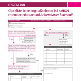 Checkliste Screeningmaßnahmen bei 4MRGN