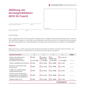 Abklärung von Harnwegsinfektionen Patientenfragebogen